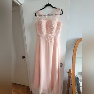 Pink formal dress, floor length gown size 10